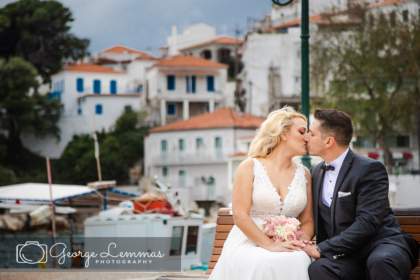 .Book your Wedding Photographer and Videographer at Bourtzi Town Hall Skiathos.