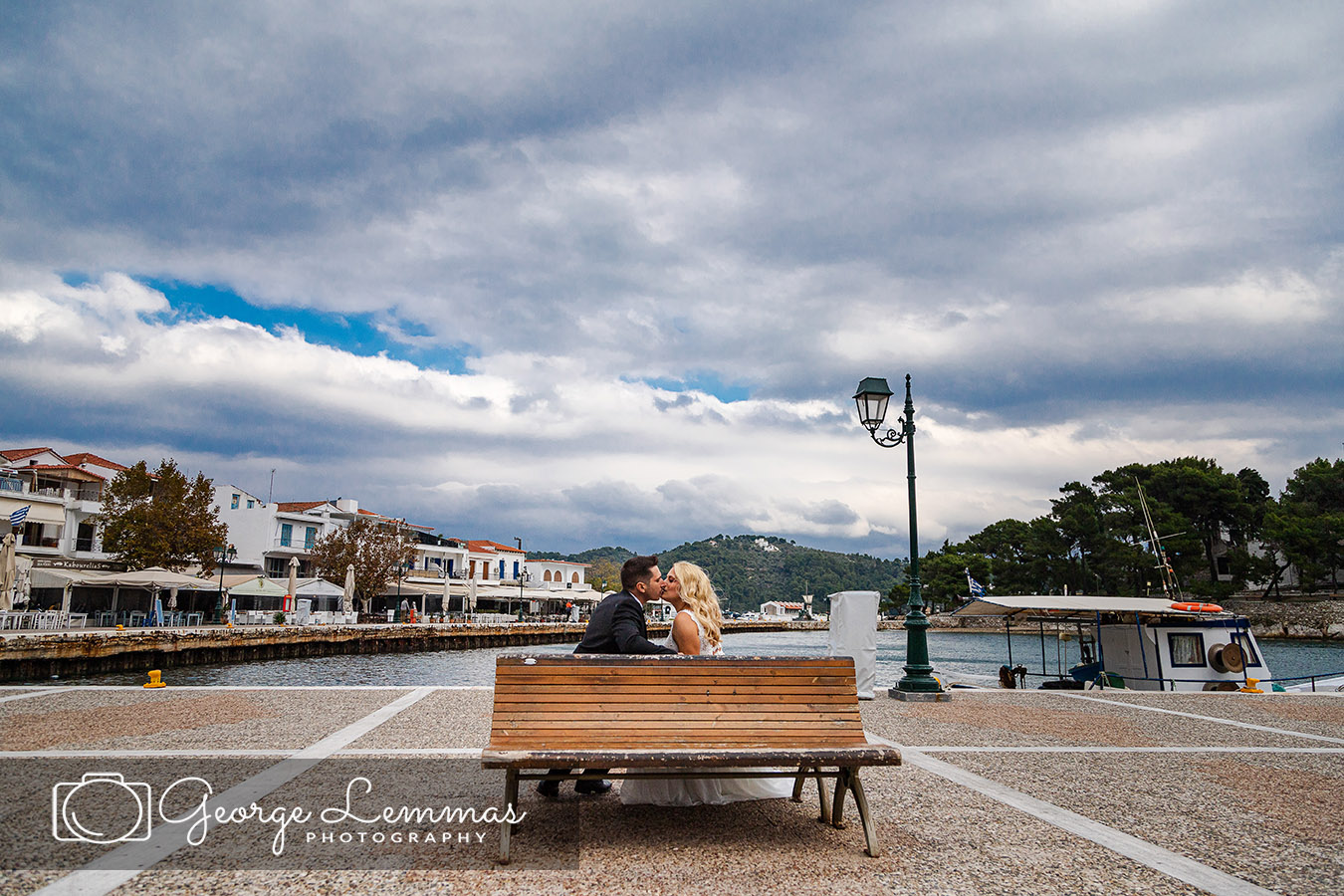 .Book your Wedding Photographer and Videographer at Bourtzi Town Hall Skiathos.